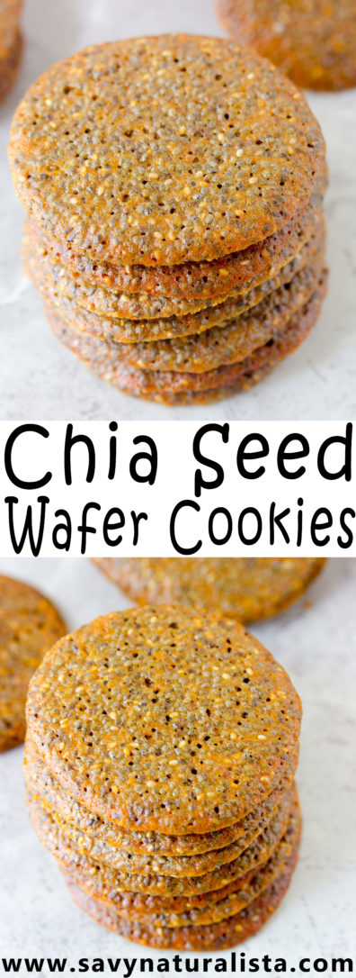 Healthy low calorie chia seed wafer cookies that are super addicting! 