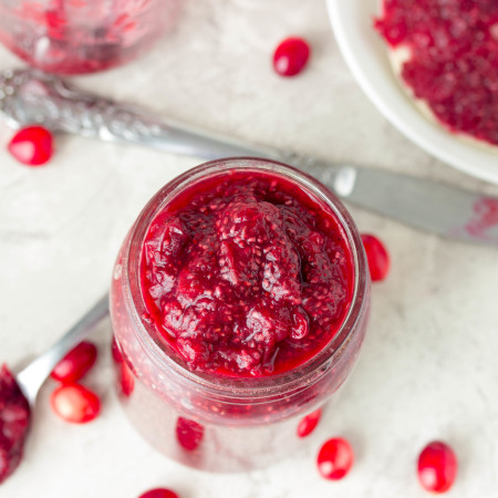 Cranberry Cinnamon Chia Jam