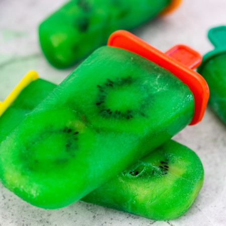 Kiwi and Lime Popsicles