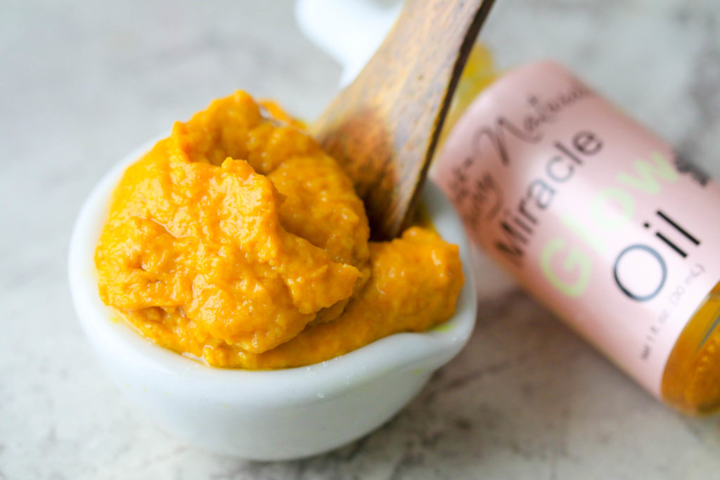 This all-natural facial scrub is made with turmeric powder and is the perfect DIY to get rid of acne and black heads.